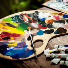 Artist color wooden palette