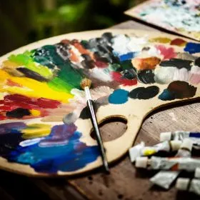 Artist color wooden palette